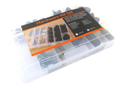 129-Piece Jig Fixture T Track Hardware Kit With 5/16-18 Threads, Brass T Nuts And Bolts, Knobs And Threaded Inserts in box