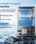 Built Tough Stainless Steel Ice Maker Cranks 110 Pounds Daily And Slaps 36 Clear Cubes Every 14 Minutes With Self Cleaning System.