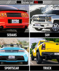 Two Pack Matte Black License Plate Frames With Two Holes, Rustproof Aluminum Plate Holder on various vehicles