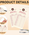 Must-Have Fire Extinguisher Inspection Tags 100 Pack With Wire Ties For Monthly Records And 2 Year Coverage, front view