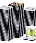 100 Piece Sublimation Coaster Blanks Set 4x4 Inch Square Rubber Base Neoprene Coasters With Thermal Transfer Layer in stacks