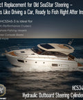 Beefy Front Mount Hydraulic Outboard Steering Cylinder Handles Up To Three Hundred Fifty Horsepower Engines With Ease On Boat