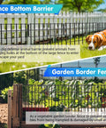 No Dig Fence For Dogs And Small Pets 28 Ft Long 17 In High Metal Barrier Panels With 1.2 Inch Gap Guard Rustproof garden use.