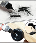 Two Size Pinewood Derby Car Weights Kit With Tungsten Putty And Graphite Lubricant, nails and lubrication application on wheel