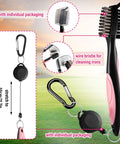 Pink Golf Gear Kit For Women 12 Piece Set With Golf Ball Bag Towel Tees Magnetic Ball Marker Divot Tool Cleaning Brush