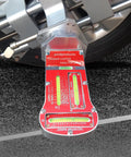 Pro Grade Magnetic Camber Caster And KPI Alignment Gauge With Bullseye Bubble Vials on wheel for precise alignment measurement.