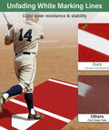 Pro Grade Batting Mat For Baseball Hitting Practice 9.8 Feet By 3.8 Feet Batting Cage Mat With Home Plate Thick Turf And Anti Fade Red Surface