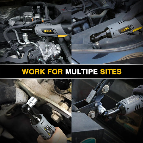 Cordless Ratchet Wrench Set 60 Nm 20V Electric 3/8 Inch Kit in various automotive applications