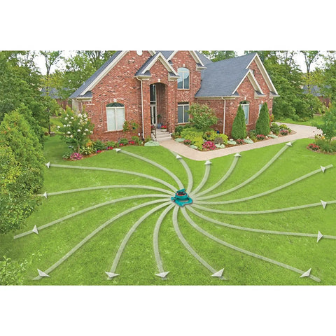 Impulse Polymer Sled Base Sprinkler With Adjustable Pattern Master Circular Coverage for lawns