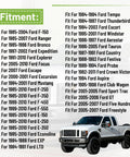 List of compatible models for Straight Shot Plug And Play Alternator Stator Swap Wiring Cable Conversion Harness Kit For Ford F150 F250 Super Duty.