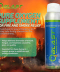 Pure Oxygen Canister For Quick Recovery And Sharp Focus, 4L Portable Oxygen, 3 Pack With Flip Top Cap, display with fire background