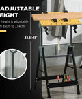 Tough As Nails Adjustable Work Bench Tool Table With Four Heavy Duty Clamps And Six Position Tilt Top Scaling Thirty Three To Forty Five Inches, adjustable height 33.5"-45"