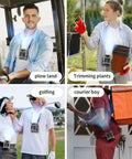 People using 10000mAh Portable Waist Clip On Fan With 5 Speeds And Built In Flashlight in various outdoor activities.