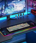 Wireless Charging RGB Gaming Mouse Pad 15W With 10 Light Modes, Extra Large 800x300x4MM Non Slip Rubber Base Desk Mat Game Ready
