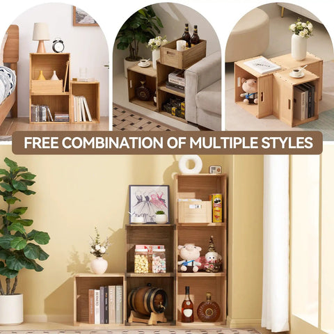 Stackable Wood Storage Cubes For Home And Office Organization Open Cubby Shelves For Books Clothes Toys Bins And Baskets Modular Shelving System