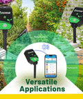8 In 1 Soil Meter For Garden And Hydroponics with smartphone app, versatile for greenhouse, farmland, and potted plants