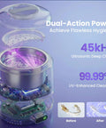 Ultrasonic Retainer Cleaner With UV Light And 45KHz Cleaning Pod, 4 Modes, Detachable Design featuring internal components