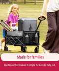 Collapsible Wagon Cart Foldable And Portable Rolling Shopping Cart With Wheels For All Terrain Use On The Go Heavy Duty