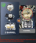 Marine 2 Barrel Carburetor For Mercruiser Mercury Mercarb 3.0L 2.5L 4 Cylinder Engines comparison with 4 barrel