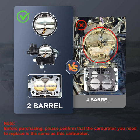Marine 2 Barrel Carburetor For Mercruiser Mercury Mercarb 3.0L 2.5L 4 Cylinder Engines comparison with 4 barrel