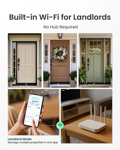 K120 Smart Lock With GPT 3D Fingerprint, 15000mAh Battery Lasting Up To 16 Months, Keyless Entry With Built In WiFi, front doors