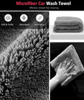 Gray microfiber towel from Six Piece Motorcycle Cleaning Kit With Boar Hair Detailing Brush Pro Safe For Chrome, Chains, Tires And Engine.