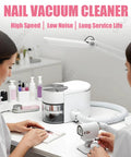 Close-up of Straight Up Professional 2 In 1 Electric Nail Vacuum Cleaner And Drill Machine Kit in use during nail art.