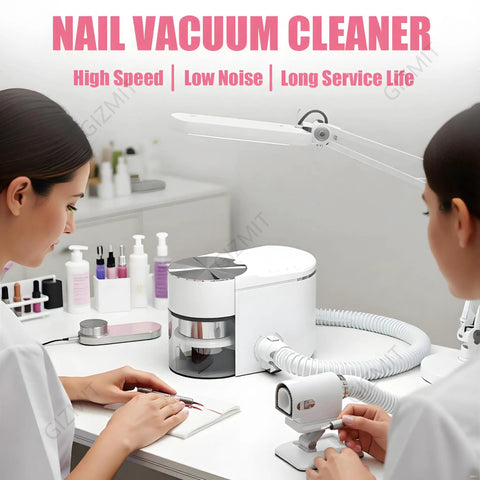 Close-up of Straight Up Professional 2 In 1 Electric Nail Vacuum Cleaner And Drill Machine Kit in use during nail art.