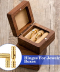 Brass Hidden Barrel Hinges 18 Pcs For Wood DIY Projects, Mini Cylinder Concealed Hinges 0.15x0.79 Inch For Jewelry Boxes