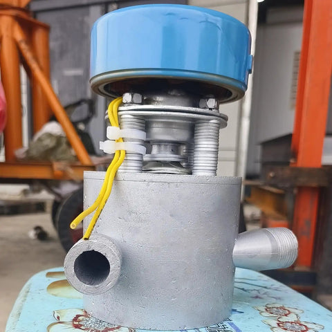 One Kilowatt Micro Hydroelectric Generator 220V Aluminum Alloy Water Turbine with PVC connectors, outdoor use view