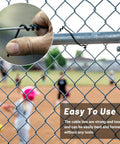 Heavy Duty 14 Gauge Aluminum Chain Link Fence Ties 8.27 Inch Black 50 Pack For Fence Repair And DIY Projects shown in use