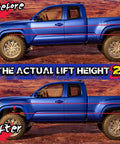 Before and after image of truck with Beefed Up 2 Inch Lift Kit For F150 2004 2026 4WD 2WD Front Lift Spacers