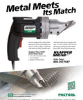 SS201 Sheet Metal Shear for fast clean cuts on 18 gauge mild steel, cut straight or curved with three blade cutting system
