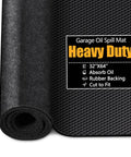 Heavy Duty Garage Floor Mat 32 By 64 Inch Absorbs Oil And Grease On Contact Under Car Rubber Backing Reusable Pad