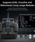 T16D 16Channel 2.4G RC Transmitter With R16F Receiver Supports ELRS And Crossfire Long Range Modules adjustment screen interface