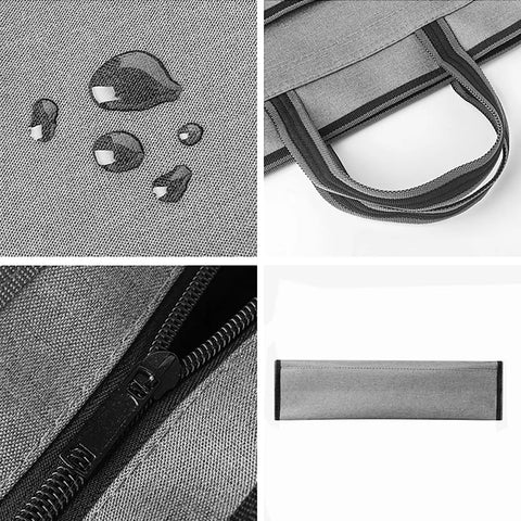 Close-up of water-resistant fabric and zipper of High Quality Oxford Zippered Document Bag With Sturdy Handle Tote.