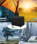 Heavy Duty Waterproof Outdoor Grill Table Cover For Feasto Gas Grill Table And Bar Cart Protects Against Dust Sun Rain And Water While Fitting 36 Inch Long By 24 Inch Wide By 36 Inch High Black