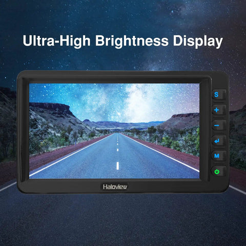 Wireless RV Backup Camera With 7 Inch Monitor And 1080P DVR displaying night vision road view