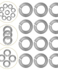 One Hundred Pcs 1/4 Inch Stainless Steel Spring Lock Washers Set For Industrial Fastening And Anti Loosening Applications With 304 Stainless Steel Split Repair Washers Kit Heavy-Duty Jobsite Ready, 304 stainless spring lock washers