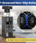 Drill Powered Copper Wire Stripping Tool For 16AWG To 300MCM Copper Wire with V-Grooved Non-Slip Roller
