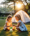 Two children using Snail Design Kids LED Lamp With USB Rechargeable Battery Portable Indoor Outdoor Night Light Camping Lantern