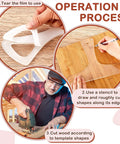Set Of 3 Acrylic Charcuterie Handle Router Templates Woodworking Stencils For Cutting Boards Pro Guide Kit steps for use.