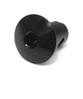 Kickass 7/16 Inch Black Aluminum Dzus Button Quarter Turn Fasteners.500 Grip Diameter, Dome Style With Allen Head, side view.