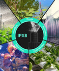 Beefy 1587 GPH Submersible Pond Pump with 55W motor ideal for ponds, fountains, aquariums, hydroponics, and irrigation - IPX8 waterproof.