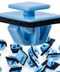Close-up of blue rocker molding clip from 15 Piece Door Liftgate Body Side Rocker Molding Retainer Clip Set For Hyundai And Kia Vehicles.