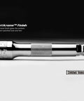 Chromed extension bar with knurled grip from Quarter Inch Drive Wobble Extension Bar Set 5 Piece For Max Reach And Flex Lets You Turn Hard To Reach Fasteners At Angles Up To 15 Degrees With A Spring Loaded Ball Detent Capri Tools.