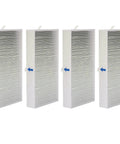 Four-pack of Air Purifier Replacement Filter Compatible With Honeywell HPA020/HPA030/HPA075/HPA080/HPA175/HPA180 in white.