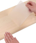 Applying 6x30 Inch Clear Non Slip Stair Treads Tape 14 Pack For Indoor And Outdoor Use Anti Slip Grip Strips on wooden step