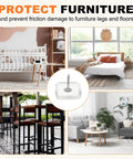 No Drama Nail On Sliders Tough Plastic Floor Savers Keeping Your Hardwood Floors Pristine with visible iron nail and clear cup.