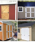 Installed 12 Piece T Strap Barn Door Hinges Black 10 Inch Heavy Duty Hinges on various shed doors and shutters